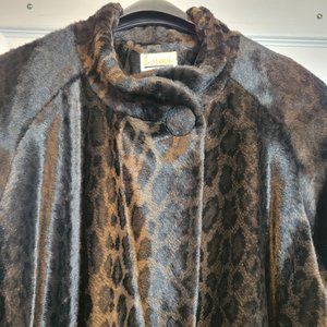 Women's long leopard print coat
